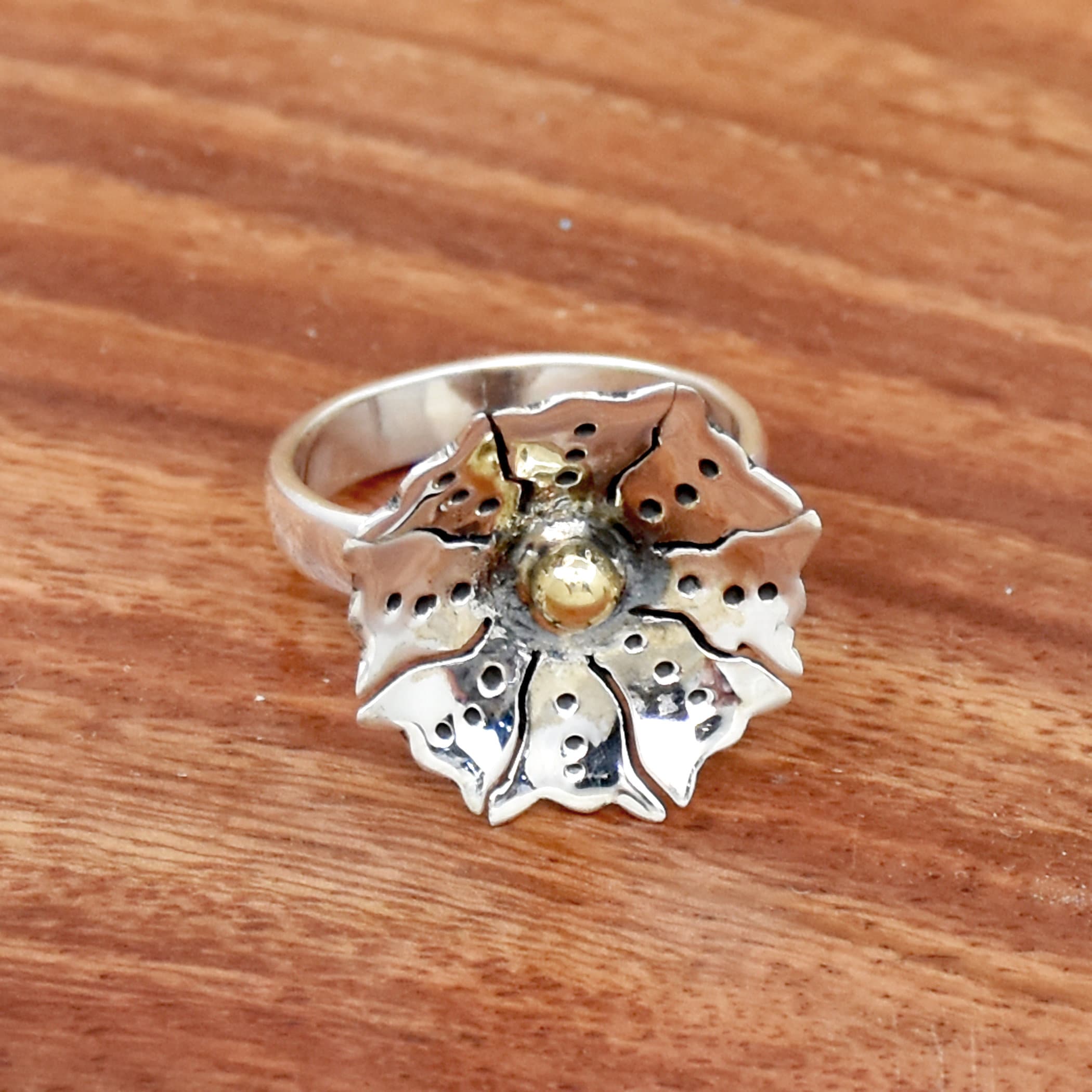 New Fashion 925 gioielli in argento grandi fiori anello in