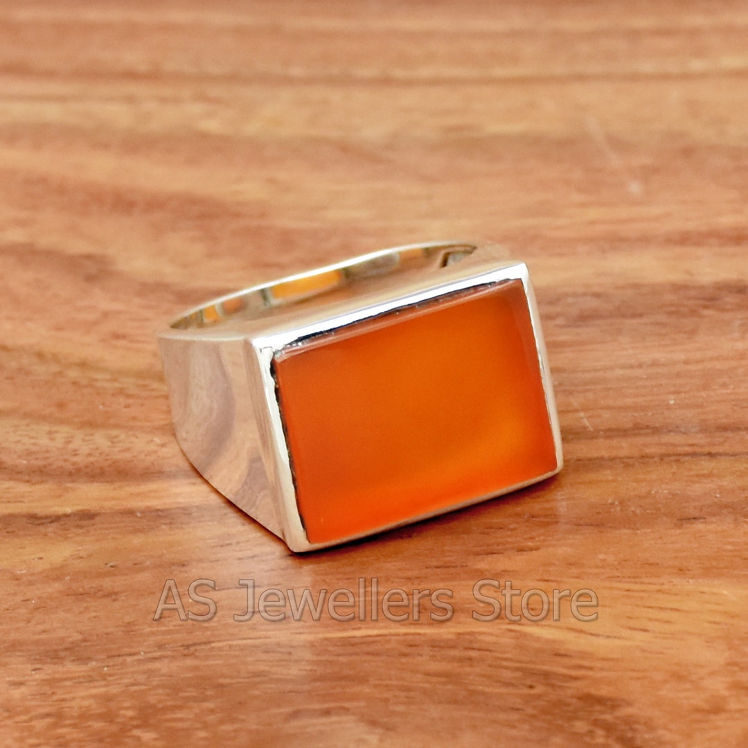 Handmade Carnelian Ring, Mens Ring, Carnelian Men's Ring, Handmade ...