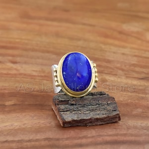 925 Sterling Silver Ring, Natural Lapis Lazuli Ring, Lapis Lazuli Mens Ring, Silver Men's Ring, Gift for Him, Silver Gemstone Jewelry
