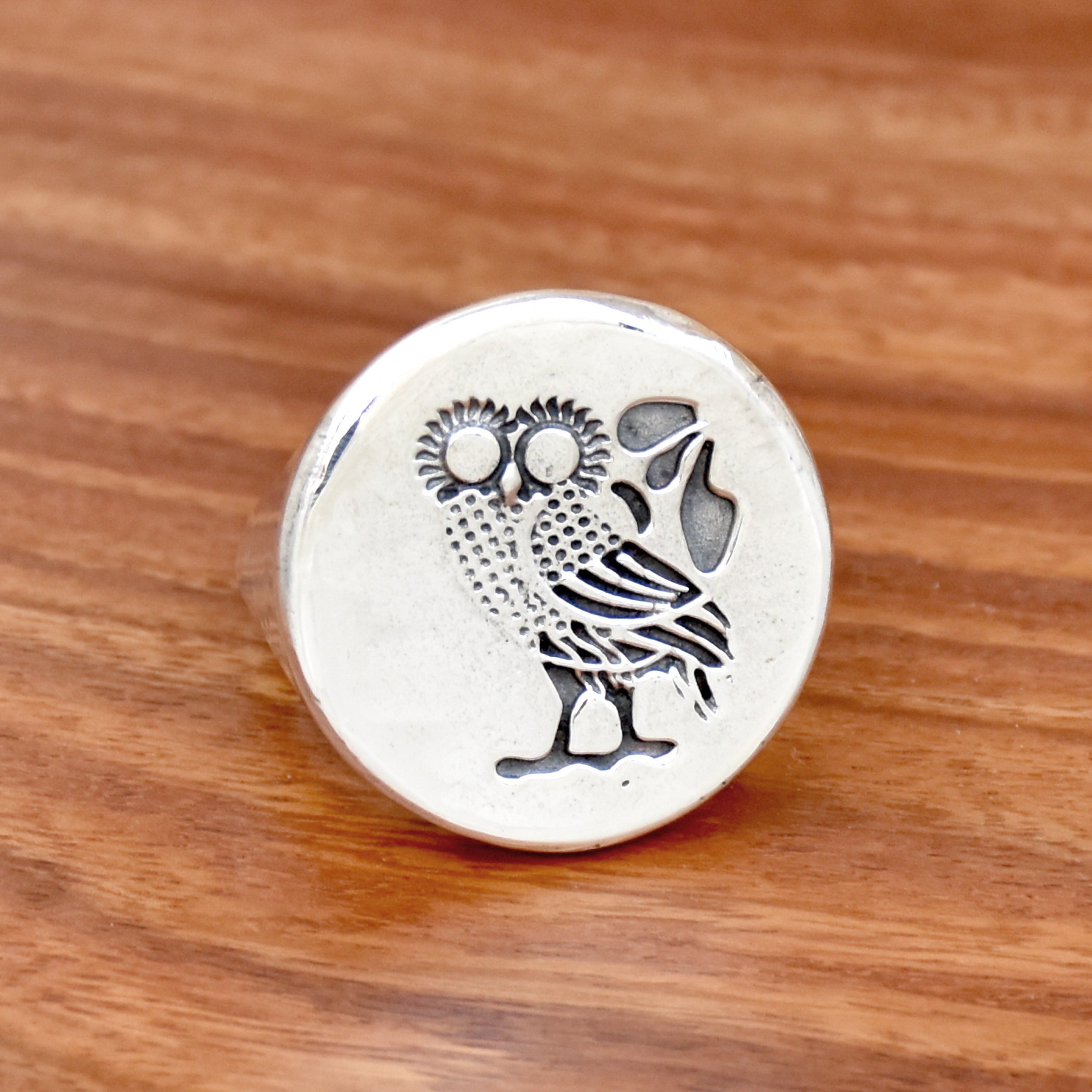 Handmade 925 Sterling Silver Owl Ring: Bird Jewelry Gift