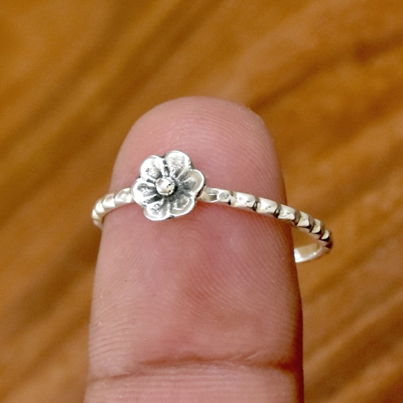 Handmade Sterling Silver Floral Ring – 925 Silver, Statement Design, Nickel-Free