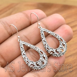 925 Sterling Silver Hoop Earrings, Hoop earring for girls, Handmade hoop earring, Stylish hoop earring, Silver earring, Chunky Hoop Earrings