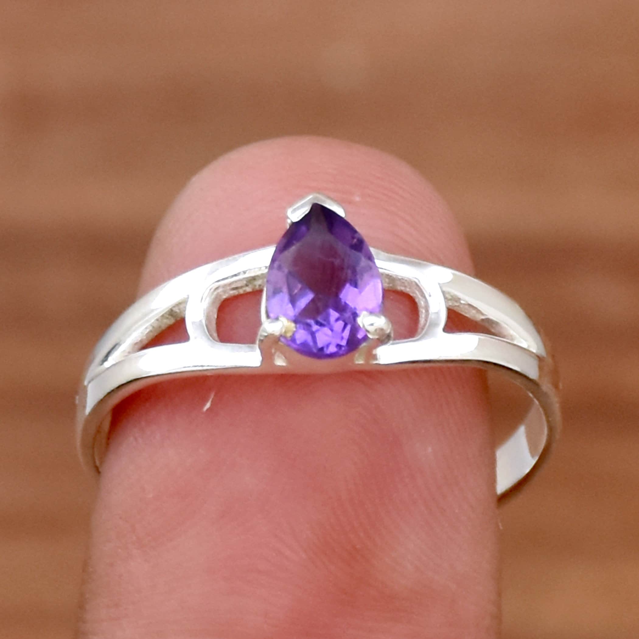 Anello Boho Donna In Argento Sterling 925 | Pietre Preziose Naturali Onice, Ambra, Corniola E Ametista, Fatto A Mano