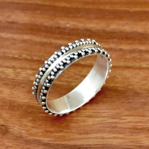 Solid 925 Sterling Silver Filigree Band Ring, Handmade Silver Ring, Filigree Ring, Filigree Thumb Band, New Design Ring, Dainty ring