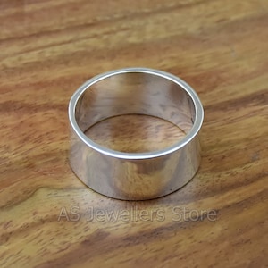 Forged Rustic Wedding Ring, 925 Sterling Silver 10mm Wedding Band, Handmade Wedding Ring, Unique Wedding Band, Men&#39;s/Women&#39;s Ring