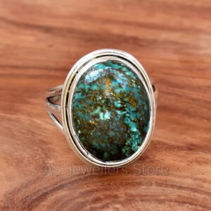 Tibetan Turquoise Ring,925 Sterling Silver, Turquoise Gemstone Ring, Famous Gemstone, Green Gemstone, Turquoise Jewellery, Statement Ring