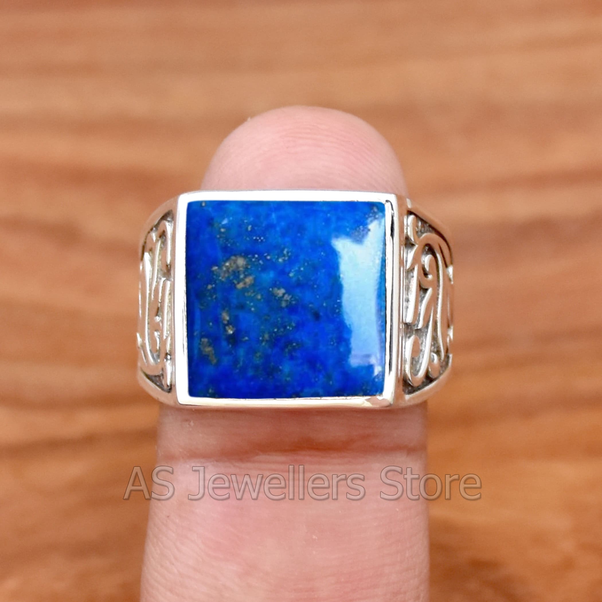 Natural Lapis Lazuli Ring Mens Ring Lapis Lazuli Mens Ring Etsy
