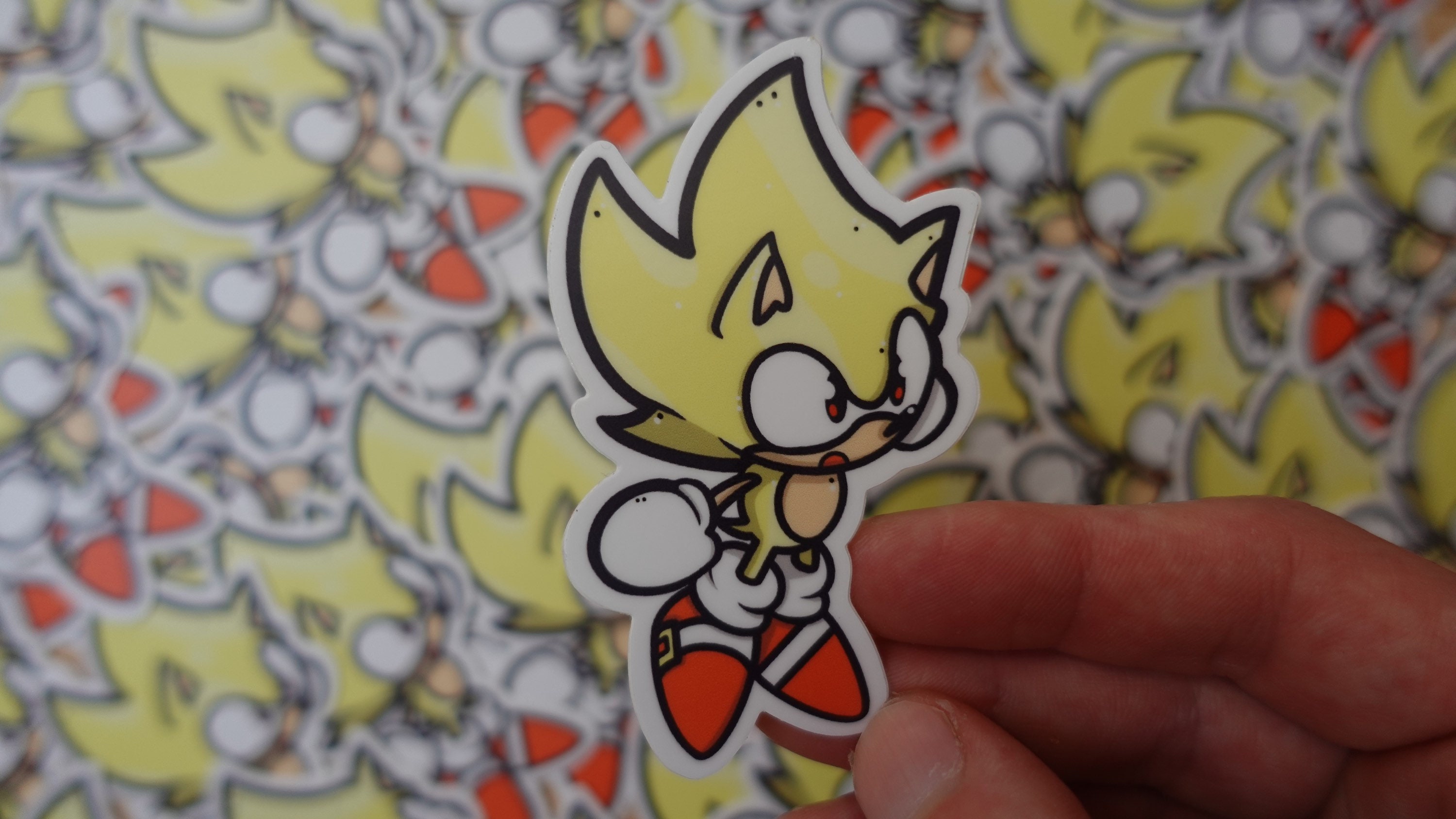 Super Sonic from the Sonic The Hedgehog 2 Movie Digital Print Sticker for  Sale by AniMagnusYT