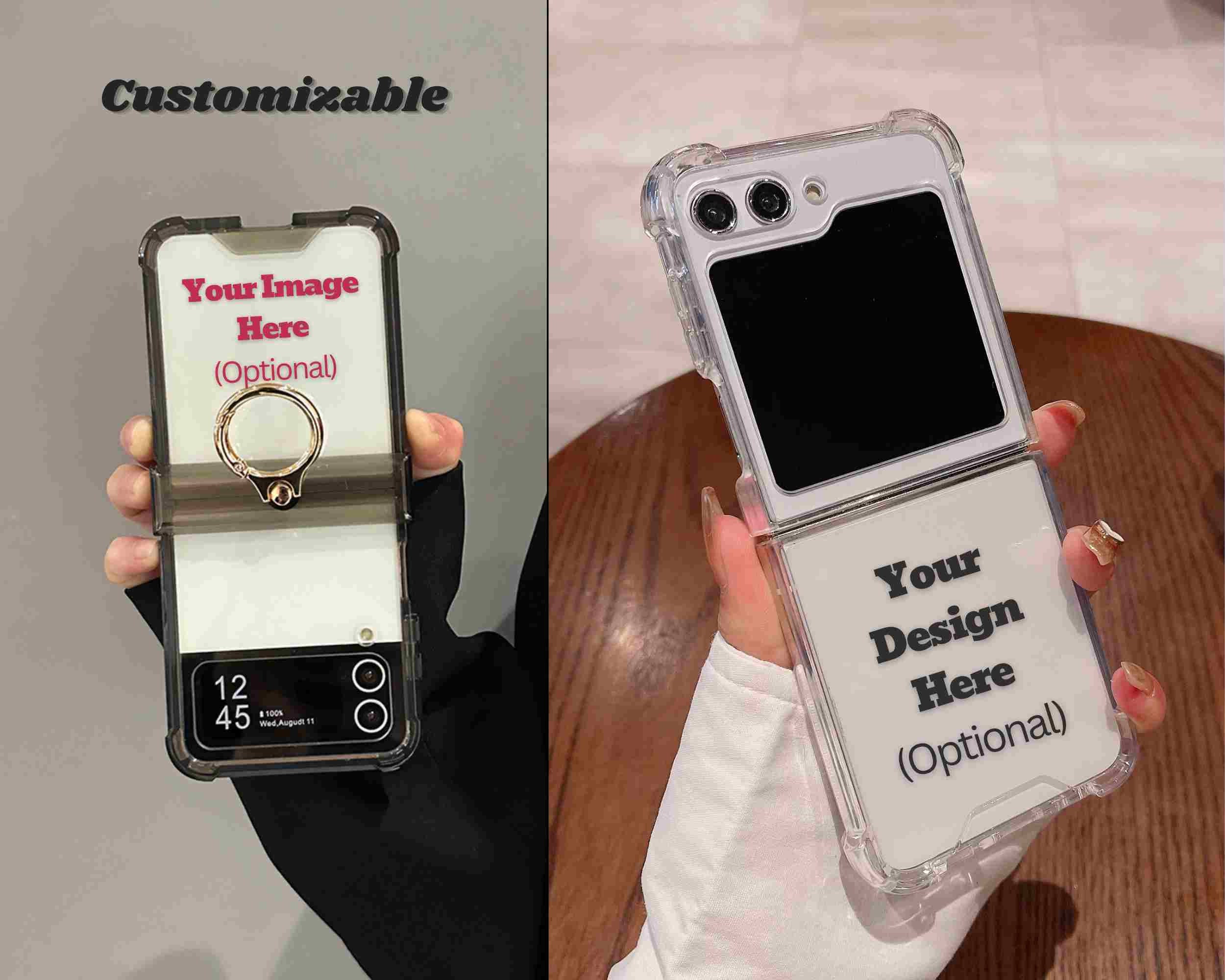 Luxury Simple Stylish Brand Geometric Patterns Leather Hard Phone Case For  Samsung Galaxy Z Flip 5 4 3 Case for samsung Flip 1 2