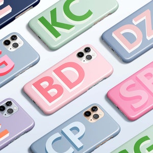 Benutzerdefinierte iPhone 16 15 14 13 12 11 Pro Max Plus Mini Hülle, benutzerdefinierte iPhone Case Cover, personalisierte Monogramm Hülle