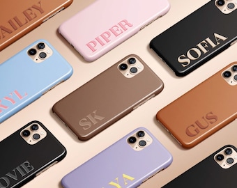 Custom Monogram iPhone Case, Personalized Initial Soft Silicone