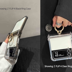 Clear Z Flip 6 Case, Finger Ring Z flip 5 Case  Samsung Z FliP 3 Case, Galaxy Z Flip 4 Case