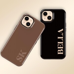 Personalisierte iPhone Handyhülle, weiche Silikonhülle mit Monogramm