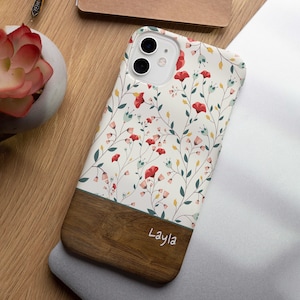 iPhone 17 Case, Personalized Phone Case, Custom Cute Floral iPhone 17 15 14 13 12 11 Pro Max Plus Mini Case