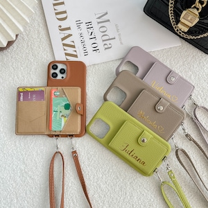 Funda tipo billetera para iPhone 16, funda de cuero personalizada para teléfono con tarjetero, funda de cuero para iPhone 16 15 14 13 12 11 Pro Max Plus Mini