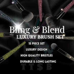 Bling & Blend Collection | bling brush set | bedazzled brushes | customizable brush set | rhinestone