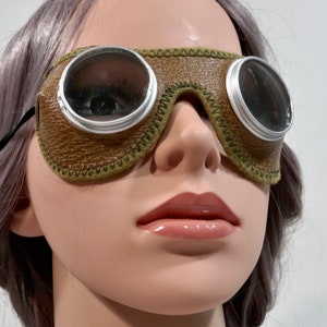 Vintage Goggles Steampunk Cosplay Aviator Motorcycle Post Apocalypic Safety 40s 50s 60s 70s Costum image 5