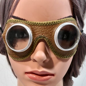 Vintage Goggles Steampunk Cosplay Aviator Motorcycle Post Apocalypic Safety 40s 50s 60s 70s Costum image 1