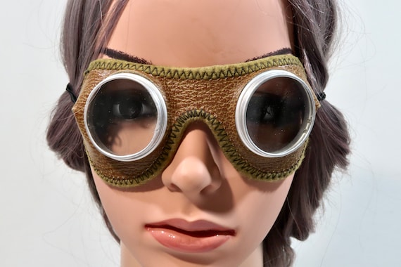 Vintage Goggles Steampunk Cosplay Aviator Motorcy… - image 1