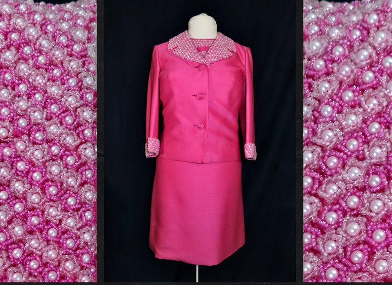 60s Pink Dress & Jacket Set Vintage 2piece Jacket 50s Day Etsy