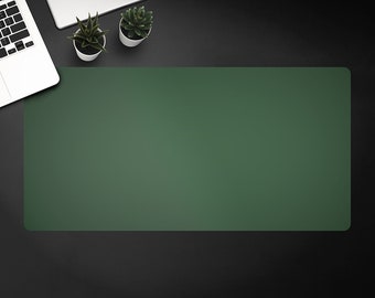 Dark Green Desk Mat, Table Protector Accessories, Keyboard Pad, Desktop Blotter