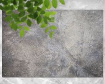Tapis en vinyle béton texturé gris foncé, Tapis d'extérieur gris pour terrasse, Moquette imperméable en vinyle bronze, Carpette unie en plastique