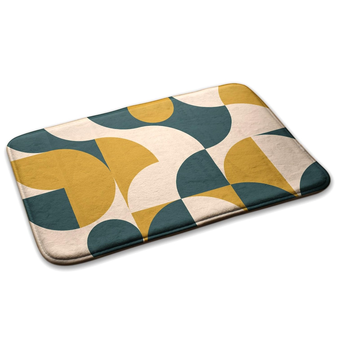 Geometric Patterns Custom Rug, Yellow Small Rug, Bedroom Decor, Bedroom ...