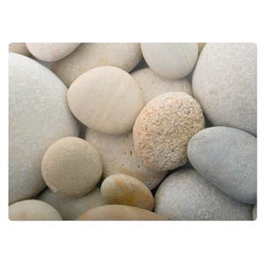 Smooth Stones Chair Floor Protector, Beige Desk Chair Mat, Computer Chair Mat, Texture Office Chair Mat, Chair Mat