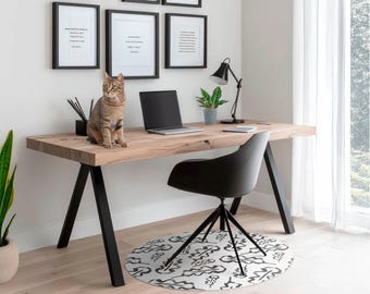 Alfombrilla para silla con diseño de hojas abstractas, protector de suelo para silla de oficina en escala de grises, alfombrilla para silla de escritorio con estampado, alfombrilla para silla de ordenador