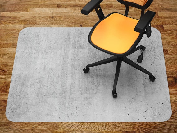 Gray Concrete Structure Chair Mat Gray Office Vinyl Floor Mat Silver Floor Protector Mat Stone Chair Carpet Etsy