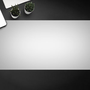 White Desk Pad, Keyboard Pad, Desktop Blotter, Desk Protective Mat