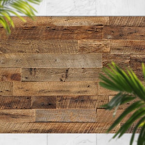 Bright Coconut Boards Outdoor Rug, Brown Outdoor Mat For Patio, Bronze Vinyl Waterproof Carpet, Wood Area Rug Plastic