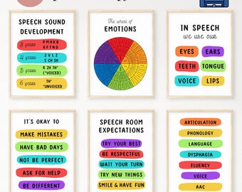 Regenbogen Logopädie: SLP Office Dekor (Digitaler Download)