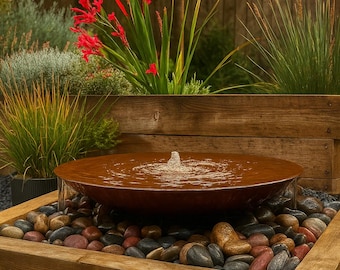 Corten Steel Bowl Water Feature FULL KIT