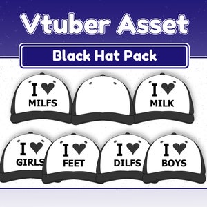 I heart Hats Vtuber Assets, **11 Variations** PNG-tuber, Youtube, twitch, streamlabs, OBS
