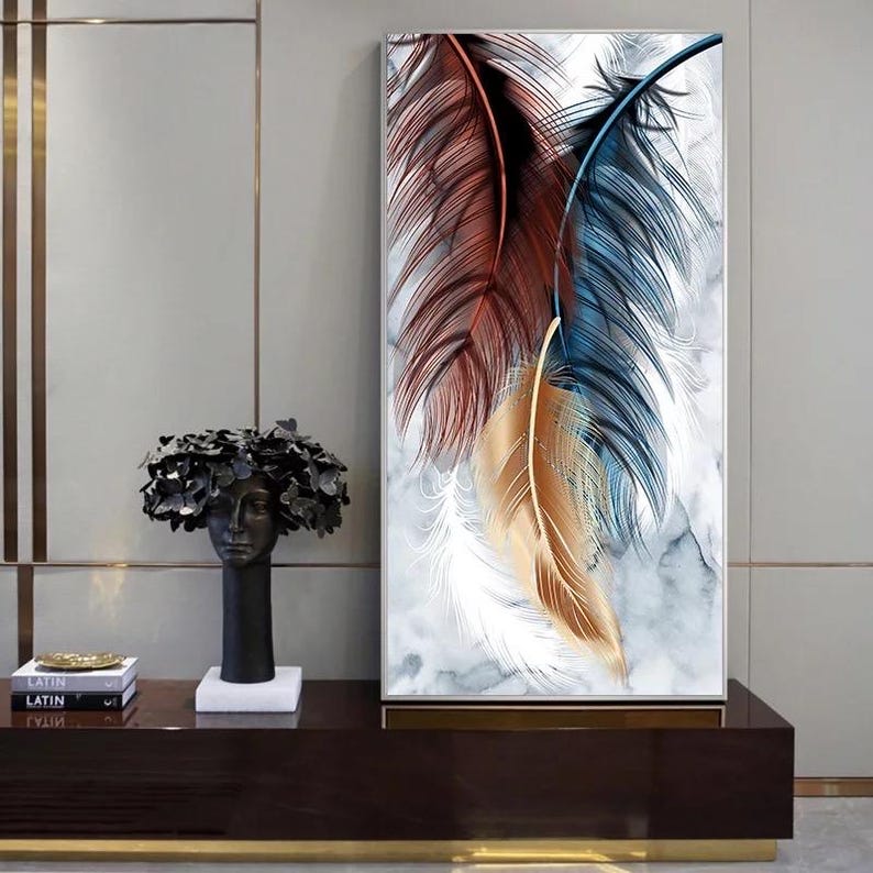 Forms of Feathers Canvas - Etsy