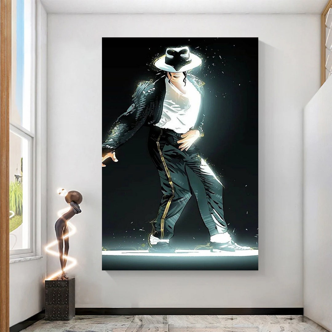 Michael Jackson Music Poster Canvas Wall Art Home Decor, Michael