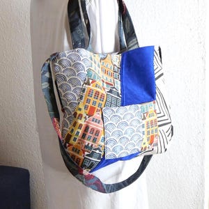 XXL Patchwork Shoulder Tote Bag - Large Bohemian Market Shopping Handbag Handmade Colorful