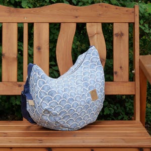 Bunte Umhängetasche, Bananabag, Halfmoonbag