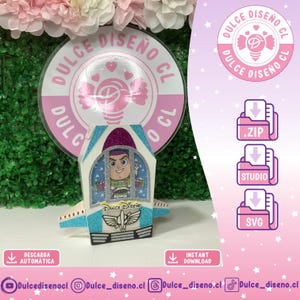 Rocket backpack box template for sweets at children's parties