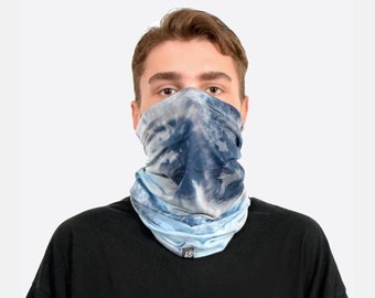 Tie Dye Multifunctional Neck Gaiter: Wind Protection Scarf Tube Snood