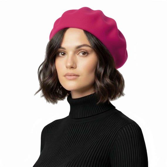Wool French Beret: Classic Soft Winter Hat - Etsy display picture 2