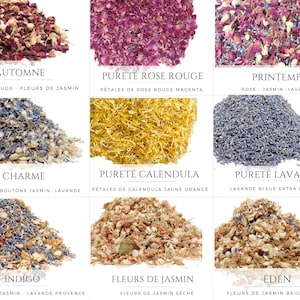 confettis de fleurs séchées mariage
