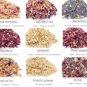 confettis de fleurs séchées mariage