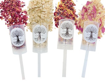 Dried Flower Petal Confetti Cannon - Push pop filled with natural flower petals Wedding Birthday Gender Reveal Parties