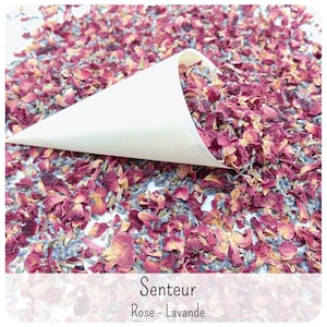 Dried flower confetti for weddings with cones - Natural and biodegradable. Rose, jasmine, lavender, eucalyptus, and marigold petals - France Senteur