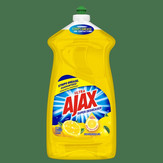 AJAX Ultra Super Degreaser Liquid Dish Soap Lemon 52 Fluid Etsy