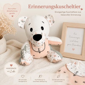 Erinnerungsbär aus Babykleidung – Erinnerungskuscheltier aus Kinderkleidung – persönliches Erinnerungsstück Teddy Bär – Geschenk zur Geburt