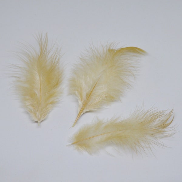 10pcs Small Calimero Downy Feathers from Calimero for DIY Crafting - Natural Color - Cruelty Free