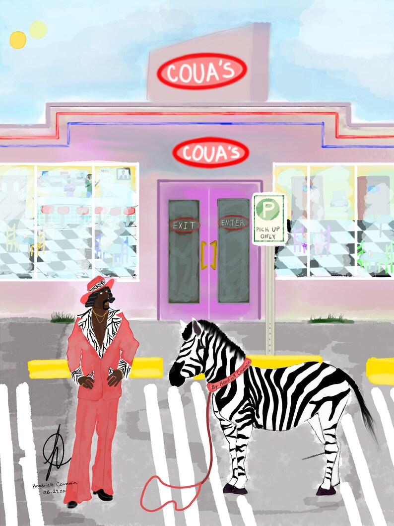 Printable Pimp Art, INSTANT DOWNLOAD, 70’s Black Art , Zebra Art, Urban ...